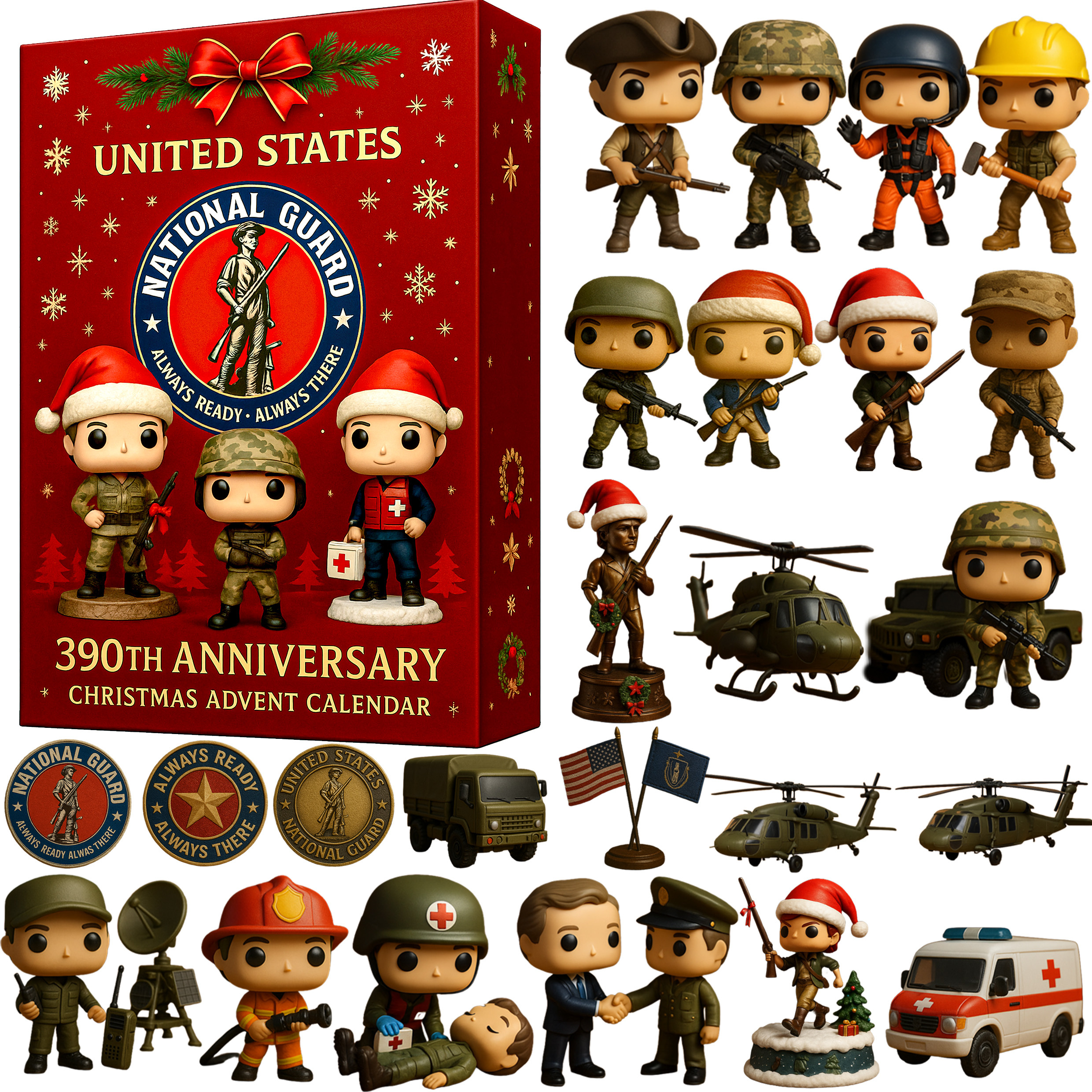 United States National Guard 390th Anniversary Christmas Advent Calendar Xmas Calendar Countdown